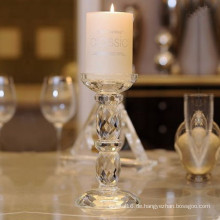 Eleganter Glaskerzenhalter aus europäischem Glas zur Dekoration